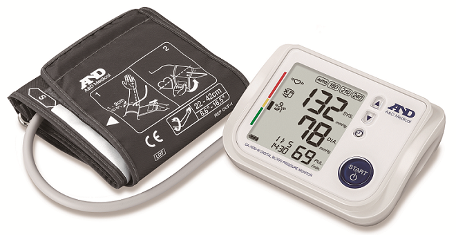 A&D Medical UA-1020-W Upper Arm Blood Pressure Monitor with AFib Screening